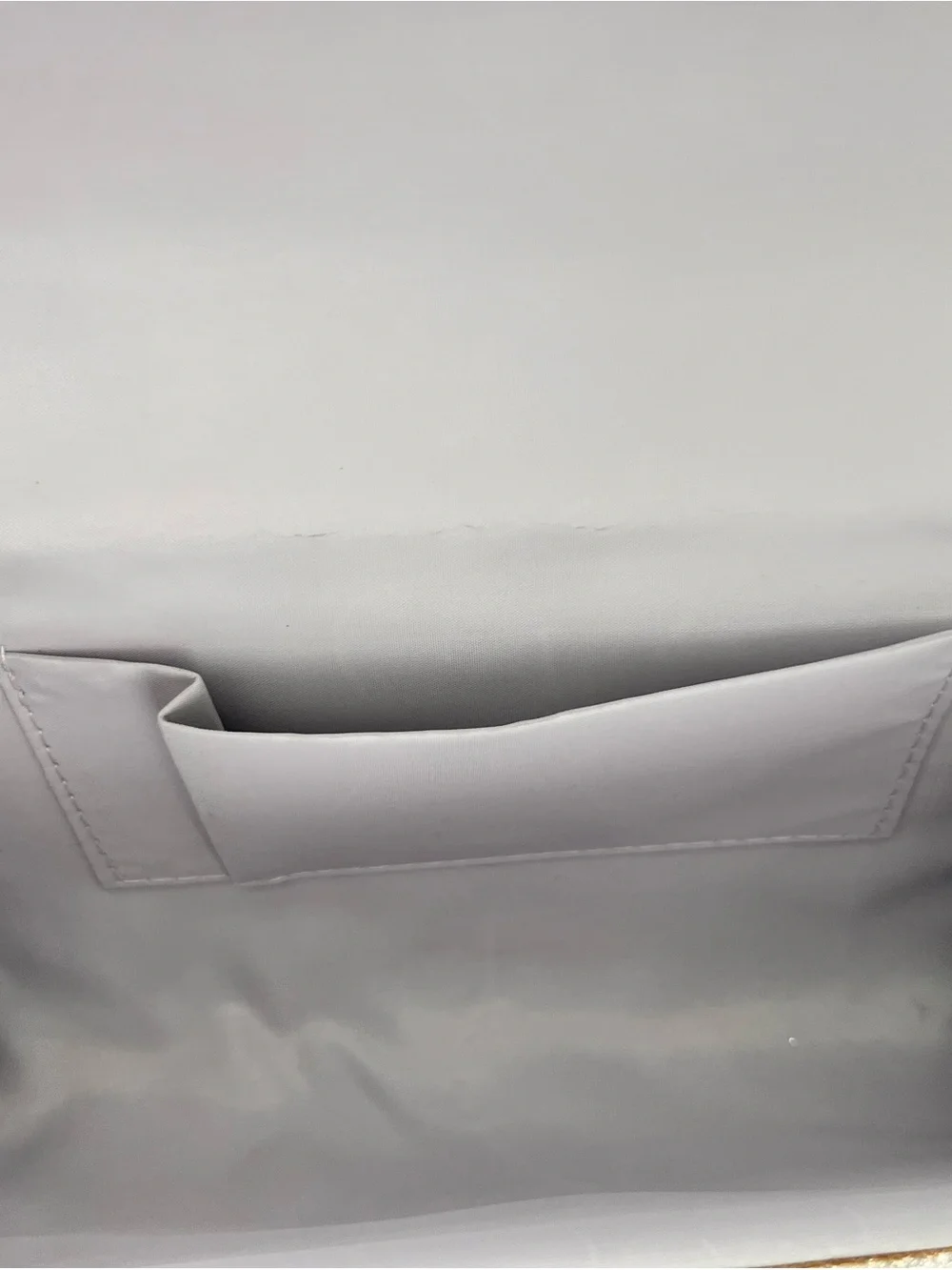 Silver Crystal-Embellished Evening Clutch